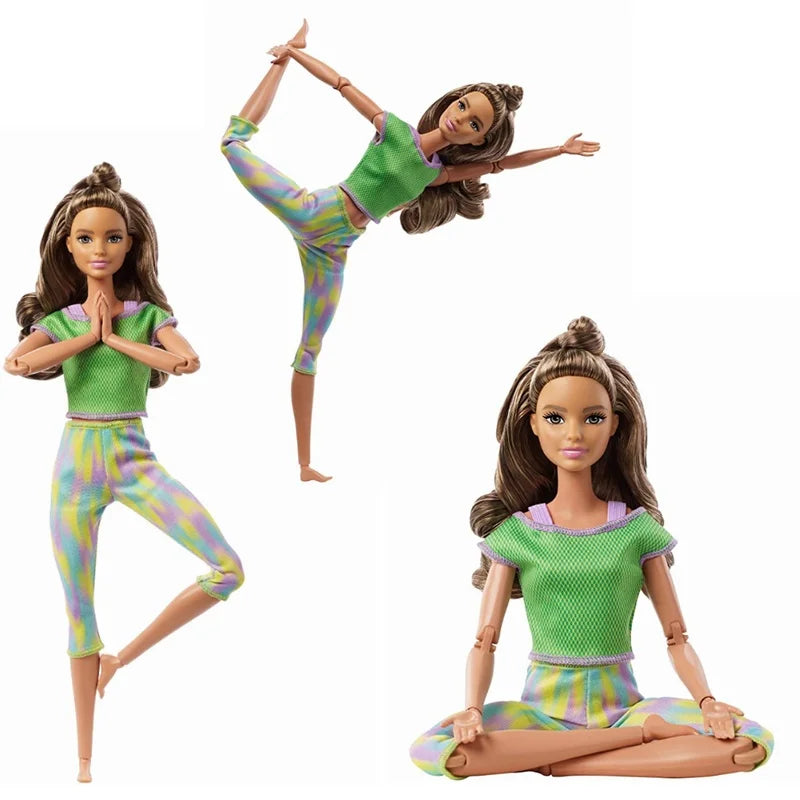 Authentic Barbie Doll Yoga Poses Changeable Styles House Play Doll Multiple Joints Moving Collectible Toy For Kids And Adults