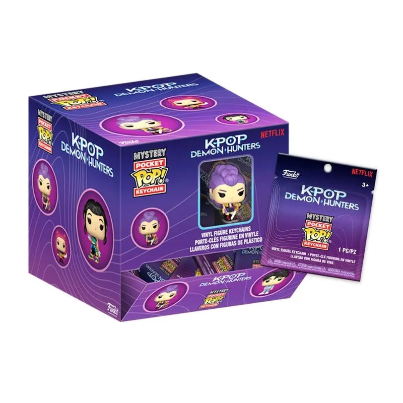 Genuine FunkoPOP K-Pop: Demon Hunters Keychain Cartoon Rumi Pendant Charm Anime Merchandise Holiday Gift Decoration Trendy Toy