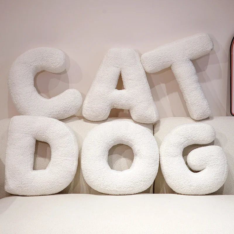Cozy English Letters Pillow Sofa Cushion Living Room Decor 26 Letter Stuffed Doll Toy Kids Pillow Teaching Words Game Kid Toy