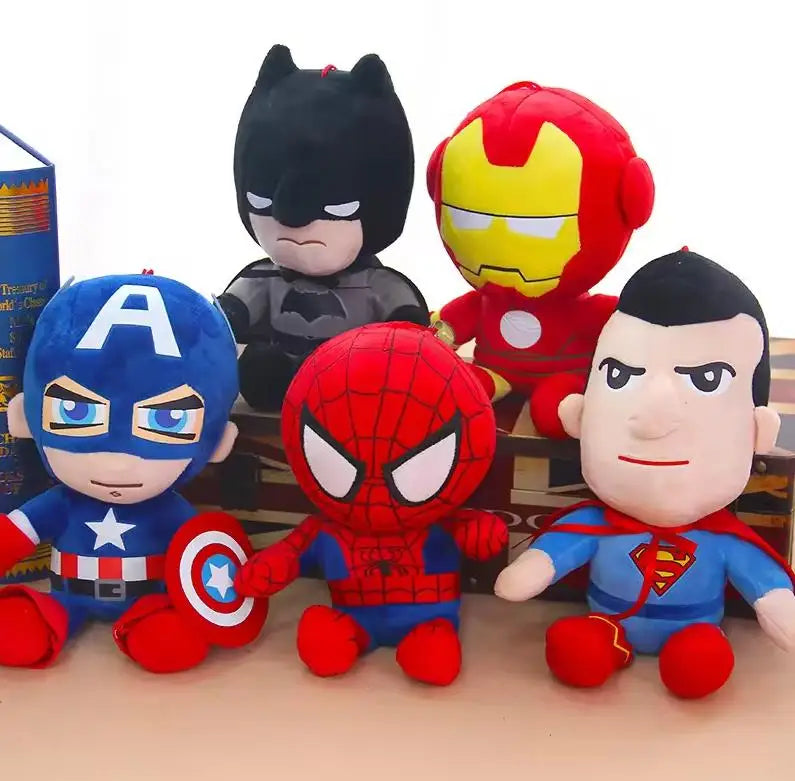 25-30cm Man Spiderman Plush Toys Movie Dolls Marvel Avengers Soft Stuffed Hero Captain America Iron Valentine's Day gift for Kid