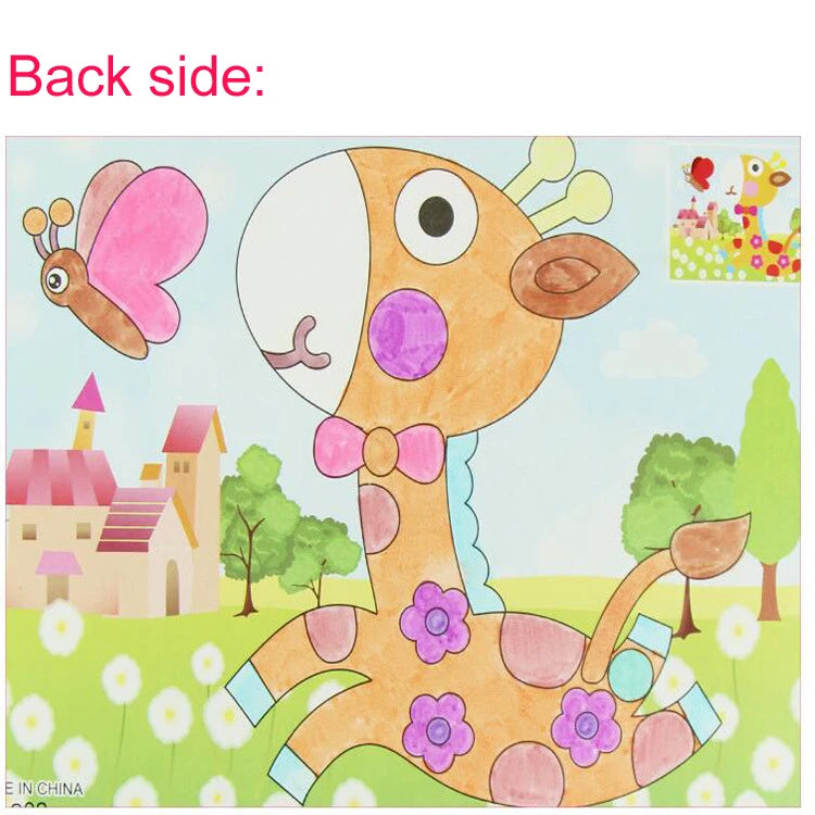 Kids Handmade DIY Diamond Stickers Crystal Paste Painting Puzzle Toys Children Cartoon Creative Sticker Art