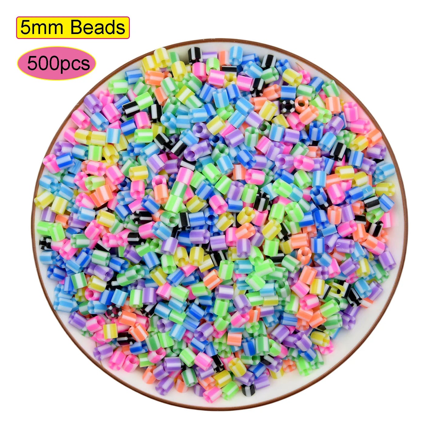 500Pcs 5mm HAMA Perler Beads for GREAT Kids  Fun DIY Intelligence Educational Toys Craft Puzzles 3d Iron Beads Puzzle