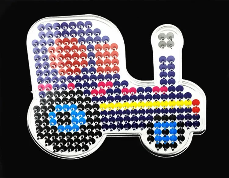 5mm Hama Beads Template with Color Paper Plastic Stencil Jigsaw Perler Puzzles Pixel Beads Diy Transparent Shape Puzzle Pegboard