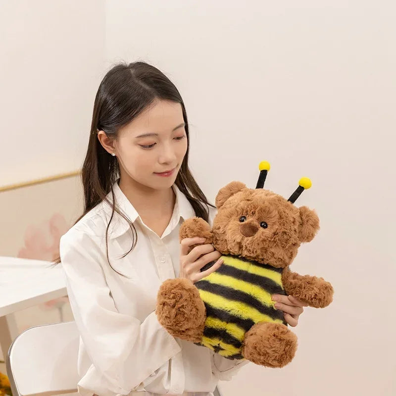 Lovely Bartholomew Bear Plushies Bee Coccinellidae Bear Stuffed Animal Plush Toy Soft Brown Bear Doll Xmas Gifts Girl