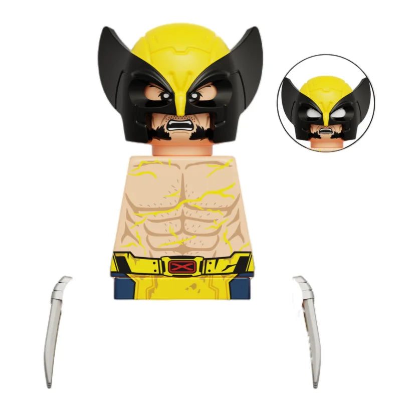 Blind Box Mini Building Blocks TV6205 Figures Big Goblin Spiderman Iron Man Venom Captain Hawk Deadpool Armor Christmas Gift Toy