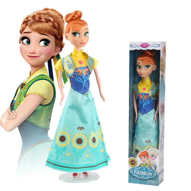 Anna And Elsa Princess Dolls Set 30cm Original Box Children's Toy Gift for Girls Christmas Figures Collection