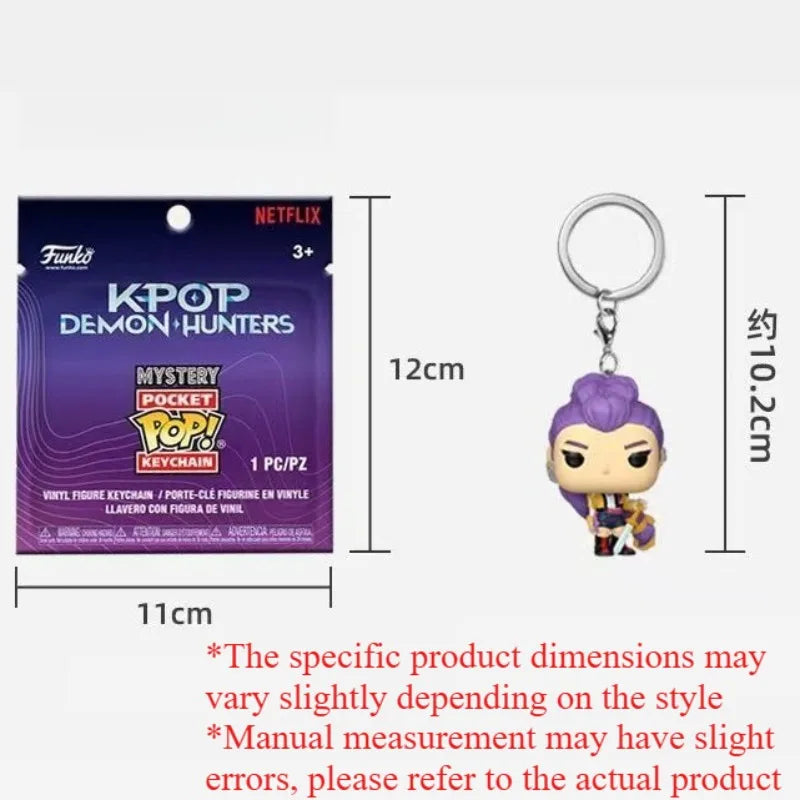 Genuine FunkoPOP K-Pop: Demon Hunters Keychain Cartoon Rumi Pendant Charm Anime Merchandise Holiday Gift Decoration Trendy Toy
