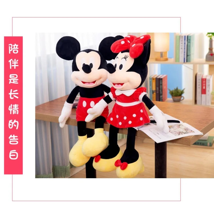 Disney Mickey Mouse Minnie Mouse Soft Plush Toys Cartoon Stuffed Dolls Kids Birthday Gifts Wedding Claw Machine Prizes Bed Pals