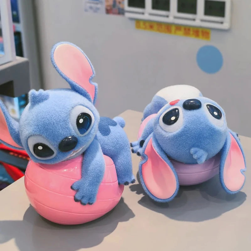 New Toptoy Disney Stitch Energetic Yoga Random Blind Box Series Flocked Figurine Cute Anime Peripheral Doll Collectible Gifts