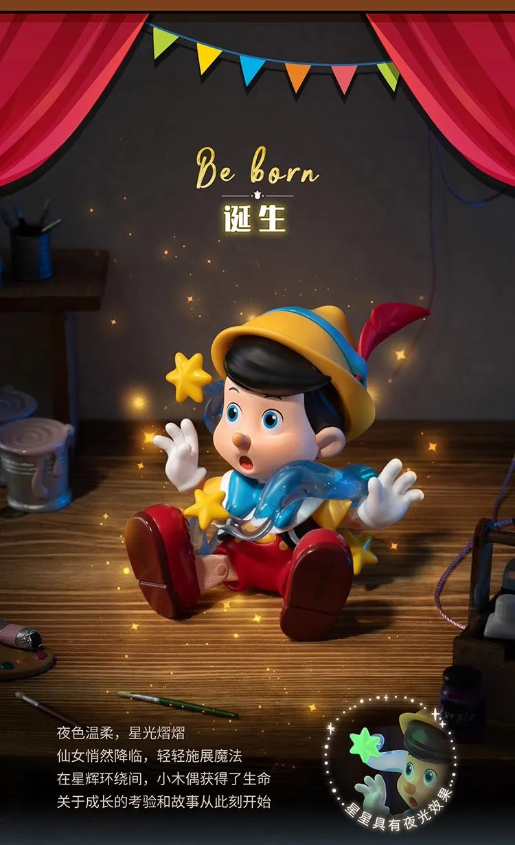 TOP TOY Disney Pinocchio Growth Diary Series Blind Box Animation Desktop Ornaments Cute Children's Toys Figures Birthday Gifts