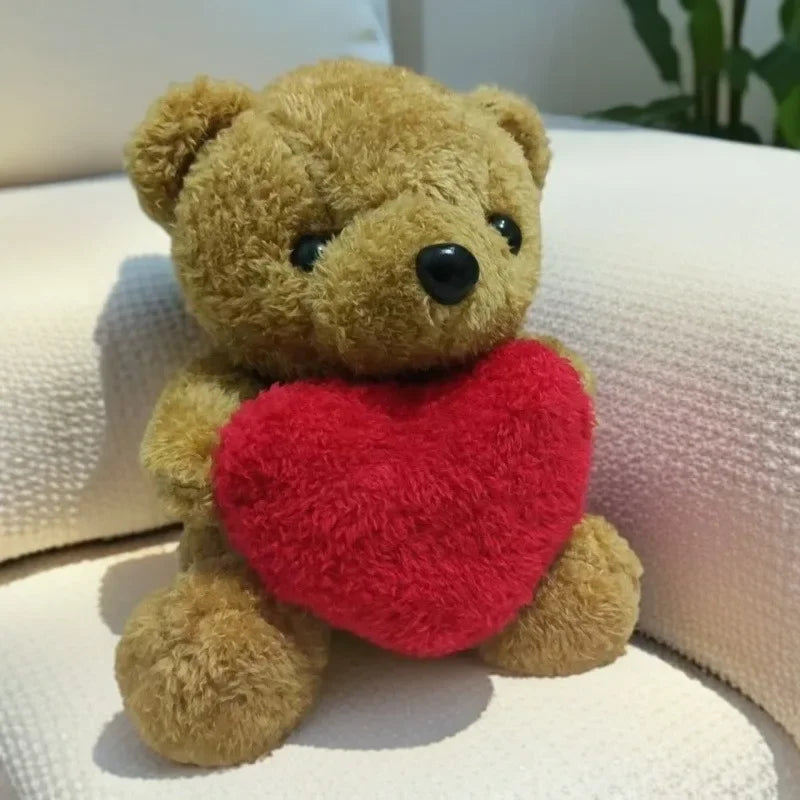 1-5PCS Valentine’s Day Bear Plush Toy Cute Heart-Hugging Stuffed Animal Doll Soft Love Bear Gift for Christmas  Anniversaries