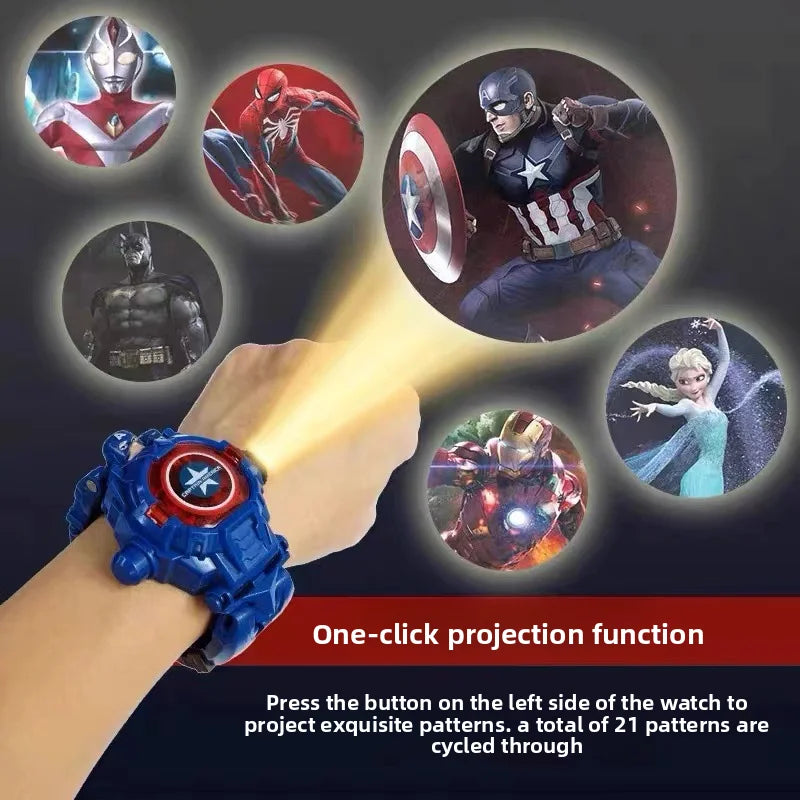 Marvel Spider Man Batman Children's Anime Watch Children's Toy Action Doll Children's Watch