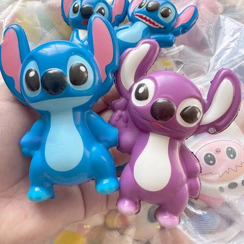 9cm Disney Stitch Figure Toy Decompression Toy Squishy Mochi Stress Relief Toys for Kids Adult Anxiety Relaxation Squeeze Gift
