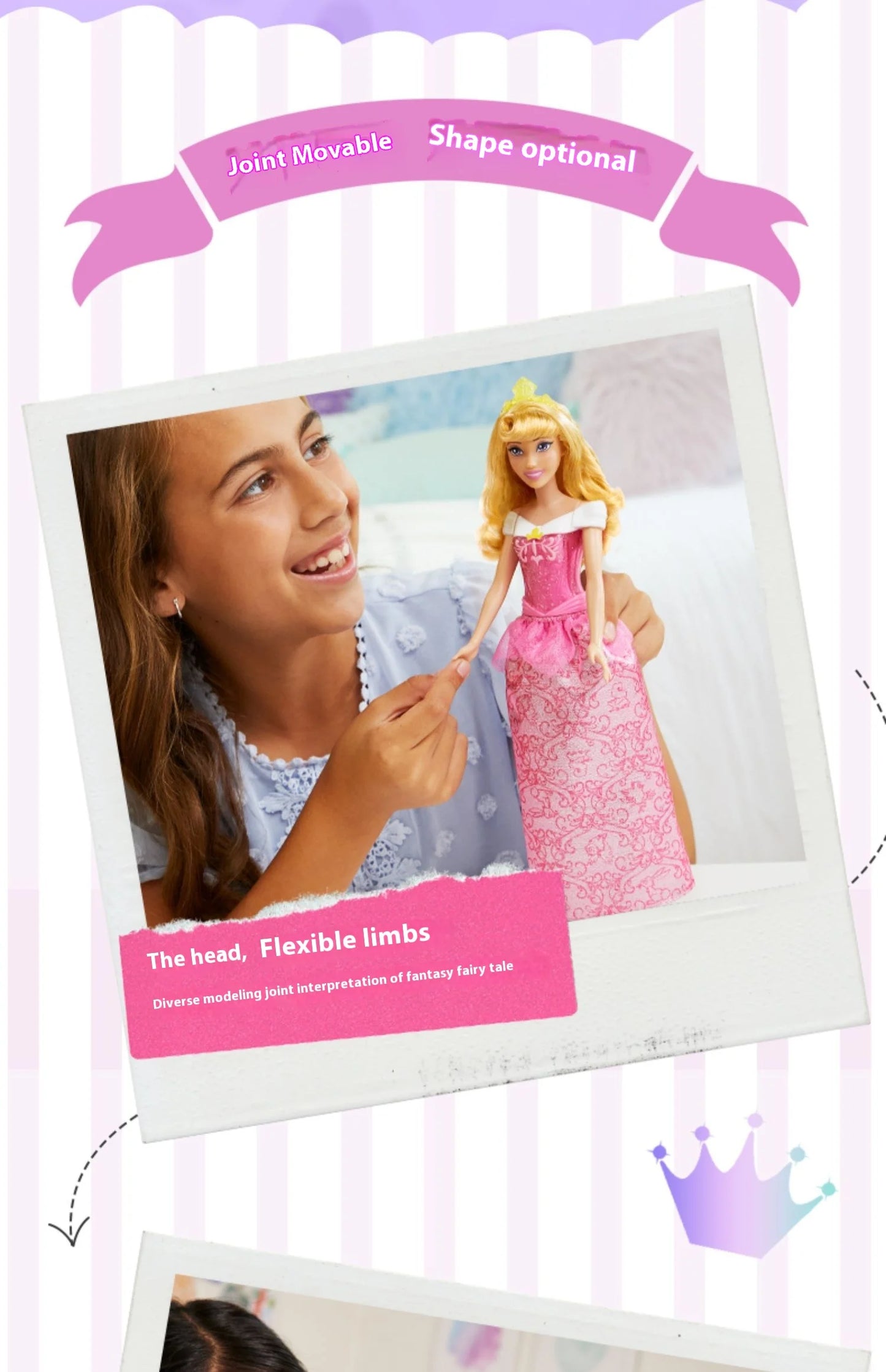 Authentic Barbie Shiny Princess Series Jointed Mini Doll Collectible Toy Perfect Birthday Gift for Girls Playtime Fun