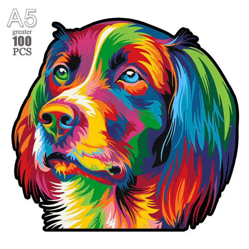 Dog Series Wooden Jigsaw Puzzles Art Unique Animal Shaped Puzzle Diy Leisure Game for Adults Kids Family Home Decor