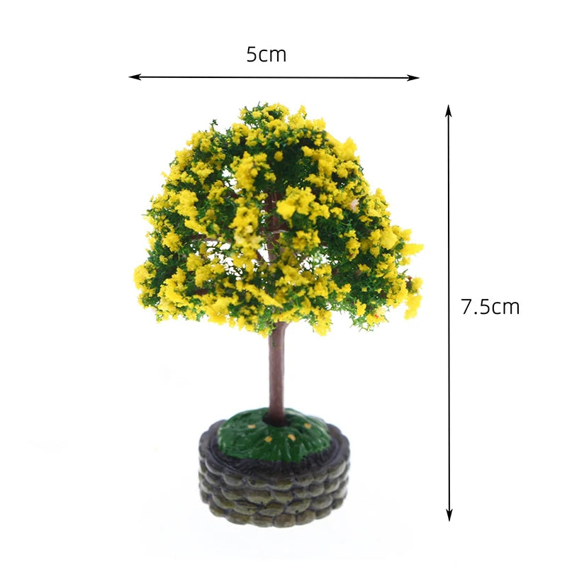 1:12 Dollhouse Miniature Landscape Tree Orange Tree Garden Decor Toy Doll House Accessories
