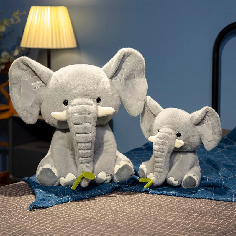 Nice 1pc 25/40cm Cartoon Cute Elephant Plush Doll Long Nose Pink Grey Sitting Animal Stuffed Toy Home Decor Gift For Boys Girls