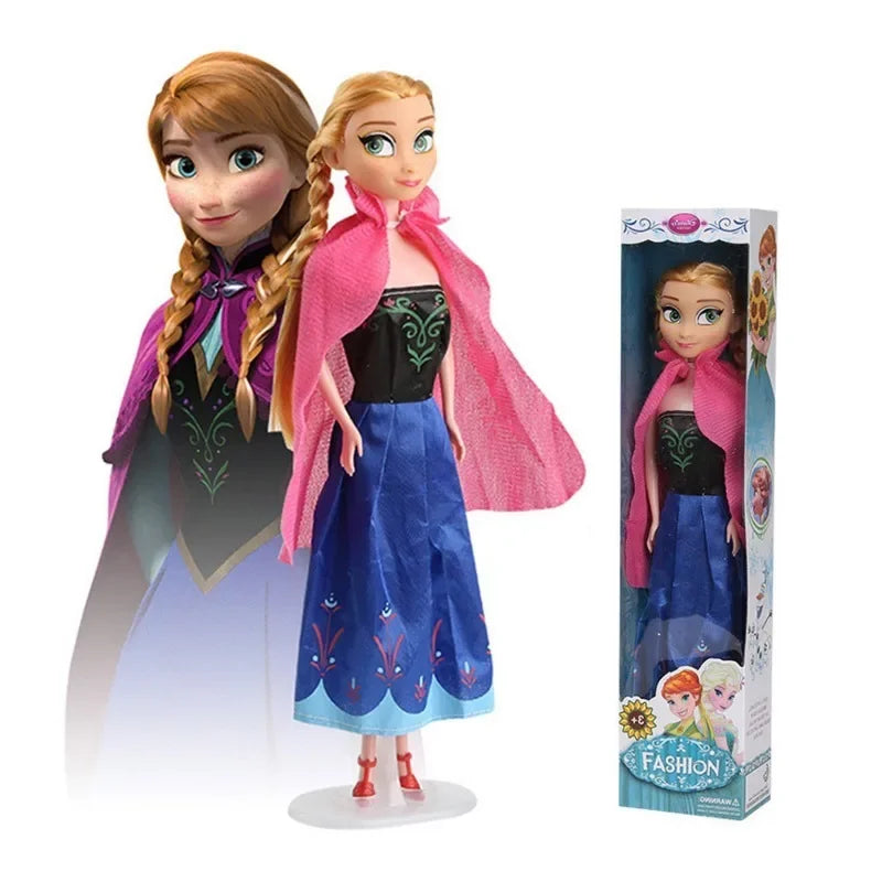 Anna And Elsa Princess Dolls Set 30cm Original Box Children's Toy Gift for Girls Christmas Figures Collection