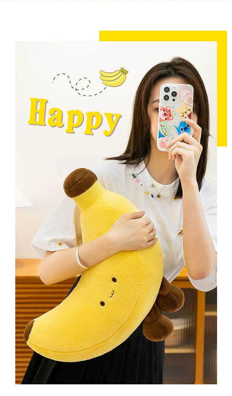 Simulated Fruit Doll Fun Long Leg Banana Children's Doll Pillow Soft and Comfortable Funny Doll Gift