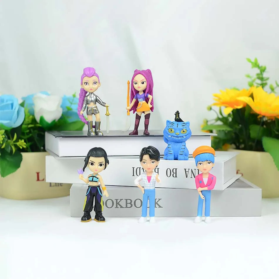 High Quality Kpop Devil Hunter Rumi Zoe Mira anime polyvinyl chloride character collection desktop trinkets Childrens