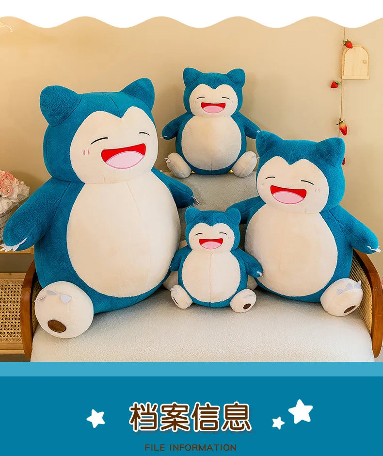 35cm Pokemon Snorlax Plush Toy Cute Sleeping Stuffed Animal Soft Kawaii Anime Doll Big Belly Hugging Pillow Christmas Gift Kids