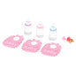 1set 1:12 Dolls House Miniature Baby Bottles Shampoo Bibs Set Nursery Accessory Gift Baby Bottles Set