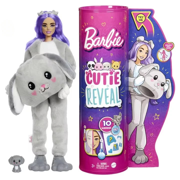 Original Barbie Cutie Reveal Cute Pet Series Fashion Plush Dolls Animal Surprise Dress Up Makeup Cosplay Toys for Girls Boy Gift