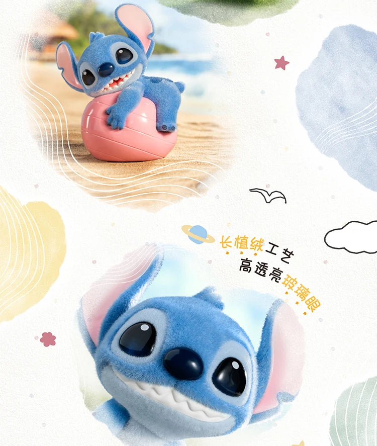 New Toptoy Disney Stitch Energetic Yoga Random Blind Box Series Flocked Figurine Cute Anime Peripheral Doll Collectible Gifts