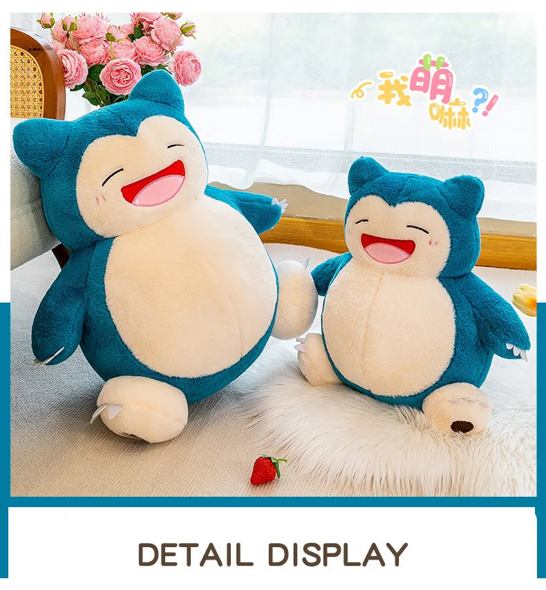 35cm Pokemon Snorlax Plush Toy Cute Sleeping Stuffed Animal Soft Kawaii Anime Doll Big Belly Hugging Pillow Christmas Gift Kids