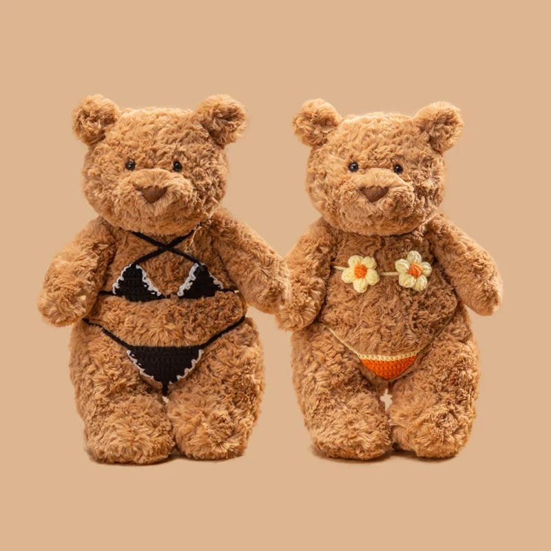 28/36/47CM Bartholomew Bear Plush Toys Soft Stuffed Cartoon Animal Doll Cute Bear Wear Bikini Doll Funny Gifts