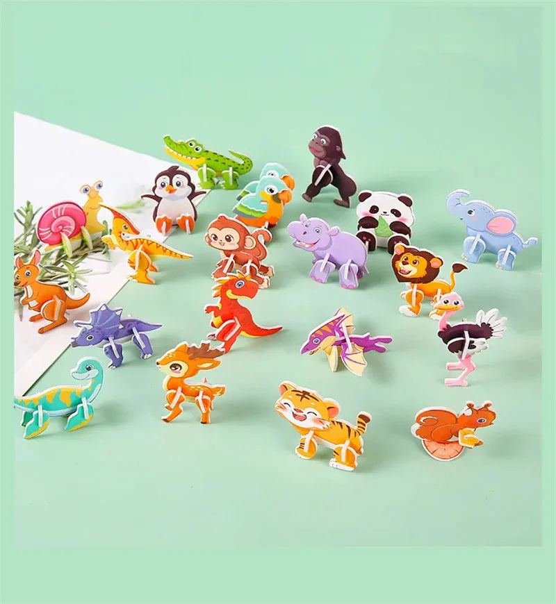 Simulated Tank Car 3D Paper Jigsaw Puzzles Toys Mini Foam Building Block Assemble Model Crafts Kids Boys Classroom Rewards Gifts