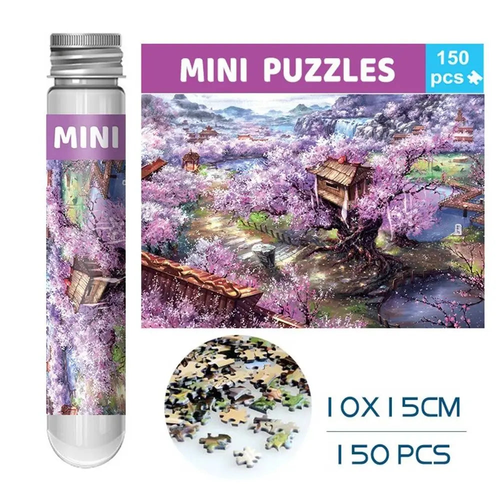 150PCS/Set Creative Oil Painting Jigsaw Puzzles Gifts Mini Puzzle Game Test Tube Decompression Game Adult Children