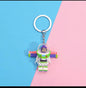 New Disney Toy Story Buzz Lightyear Building Blocks Creative Keychain Woody Mickey Mouse Donald Duck Cute Keychain Pendant Gift