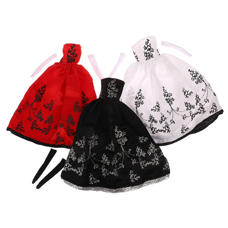 Doll Clothes Princess Dress Banquet Party Beautiful Dress Embroidery Tulle Dress For 11inch Doll