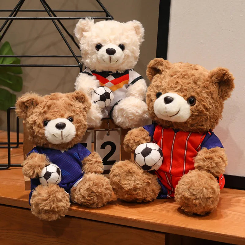 16/23CM Plush Football bear Player Toys Plushie Commemorative Mascot Bear Plush Doll National team Cubs Doll Competition Gifts