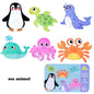Baby Puzzle Montessori Educational Toys Wood Puzzle Animal Matching Games Iron Box Wooden Puzzles For Children Kids 2 3 4 Years
