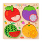 3D Puzzles Wooden Children's Puzzle 4-6 Early Education Cognition Animal Traffic Shape Matching Building Block Toy for Kids Gift
