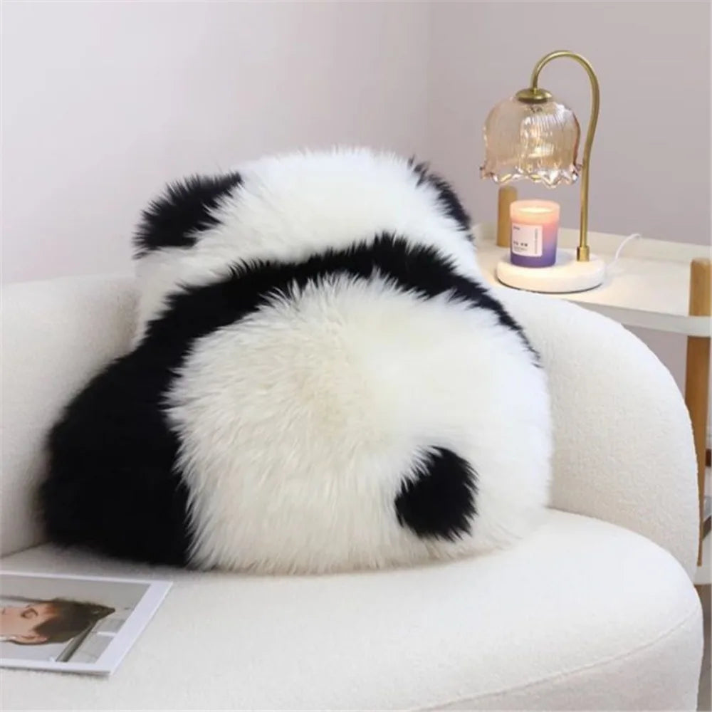 Cute Panda Plush Seat Cushion Doll Long Soft Plush Pillow for Sofa