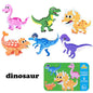 Baby Puzzle Montessori Educational Toys Wood Puzzle Animal Matching Games Iron Box Wooden Puzzles For Children Kids 2 3 4 Years