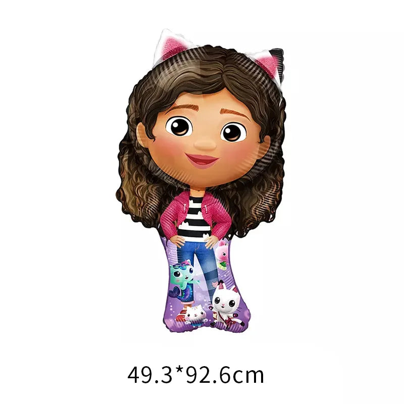 Gabby Dollhouse Cats Birthday Party Supplies Disposable Tableware Plates Cup Napkin Banner Tablecloth Cake Decoration Kids Gifts