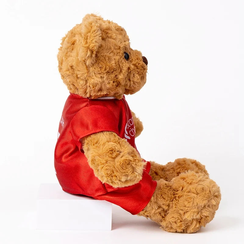 35cm Football Bear Plush Toy Cuddly Teddy Bear Soft  Stuffed Plush Animal Teddy Bear Doll Detachable jersey
