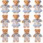 12-48Pcs Mini Joint Teddy Bear Stuffed Animal Plush Toys Wedding Gift Box Doll Toy for Birthday Cake Wedding Decor Party Favors