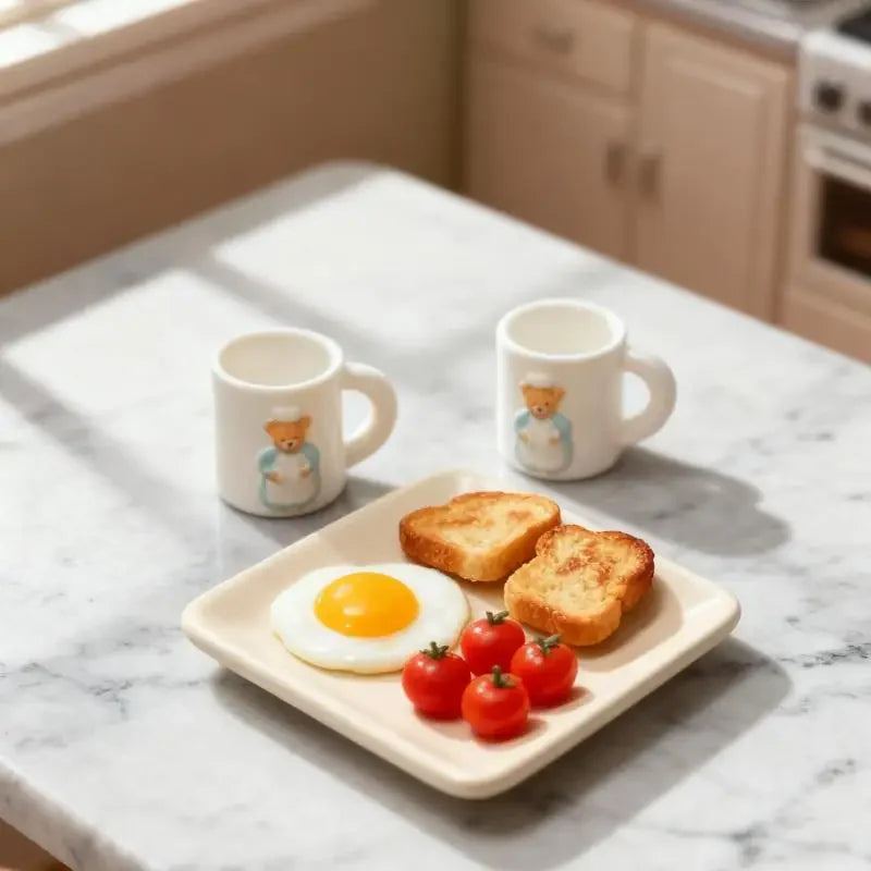 2pcs Dollhouse Mug Model Dollhouse Scene Decoration Miniature Pretend Play Home Bear Water Cups Dolls House Accessories Toys