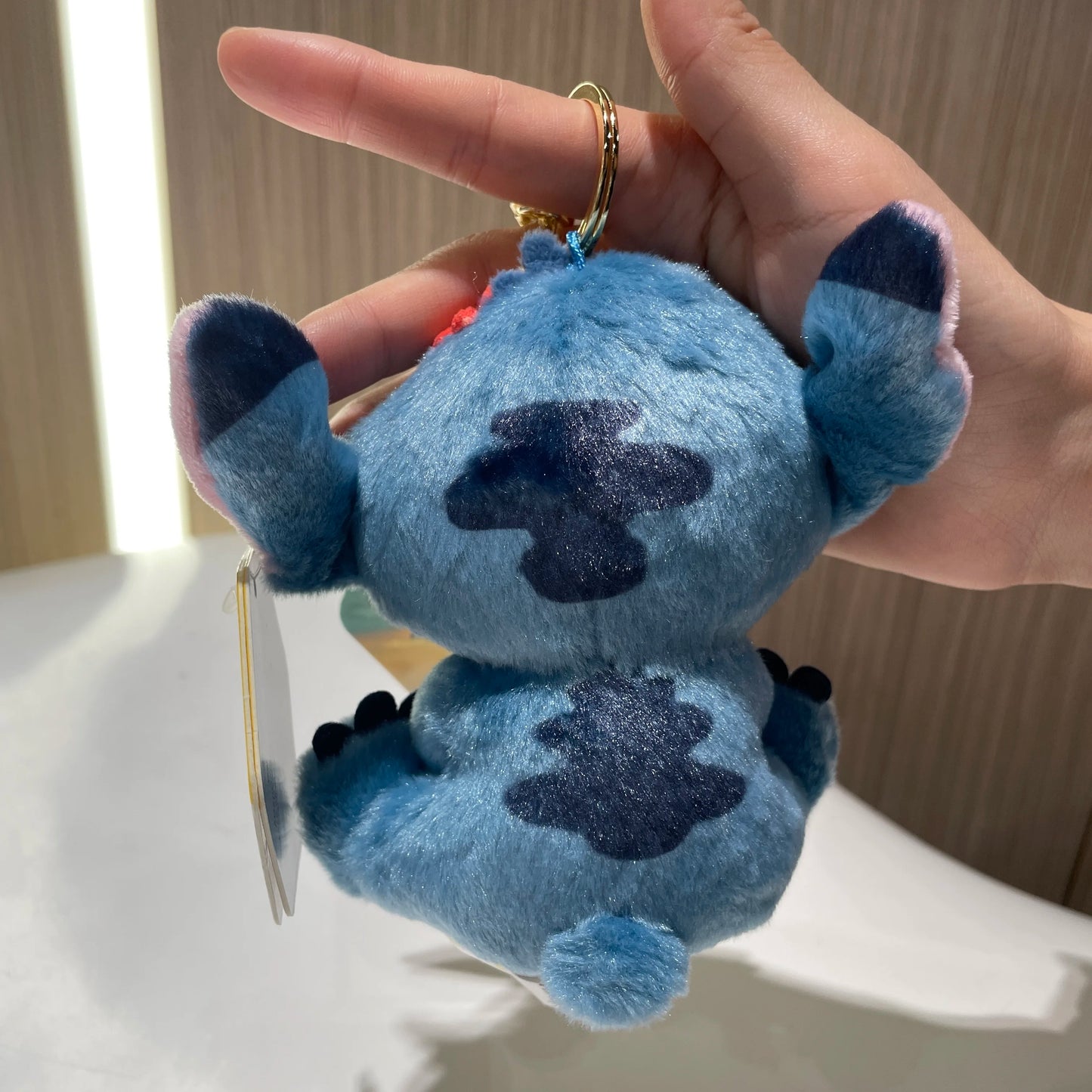 Original Disney Stitch Lotso Sullivan Woody Plush Dolls keychain Angel Stitch Mr.Q Alien Stuffed Toy Pendant Kids Birthday Gift