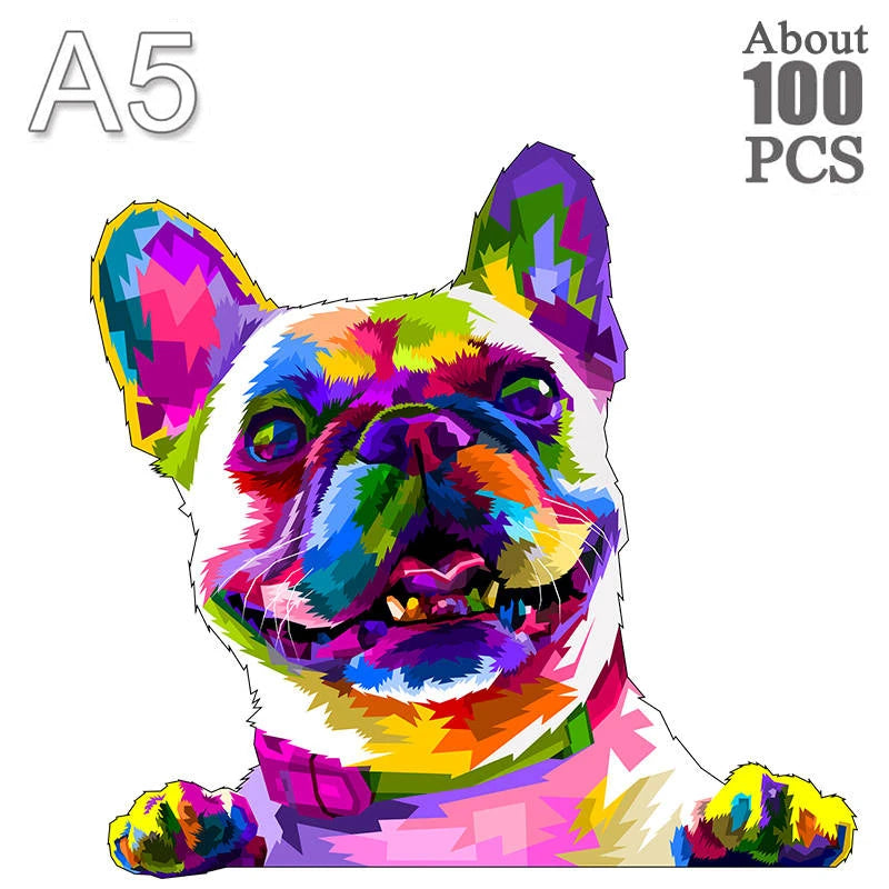 Dog Series Wooden Jigsaw Puzzles Art Unique Animal Shaped Puzzle Diy Leisure Game for Adults Kids Family Home Decor