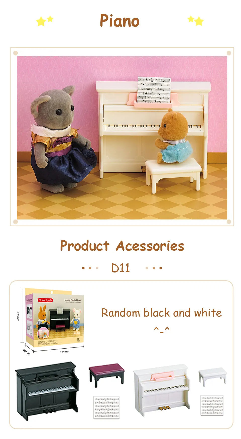 Forest Family Doll 1:12 Dollhouse Kitchen Accessories Mini Model Reindeer Animal Miniature Furniture Pretend Play For Girl Gifts