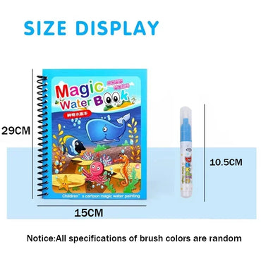 Cartoon Watercolor Painting Magic Book Kids Graffiti Coloring Water Picture Book Sensory Early Education Puzzle Drawing Toys