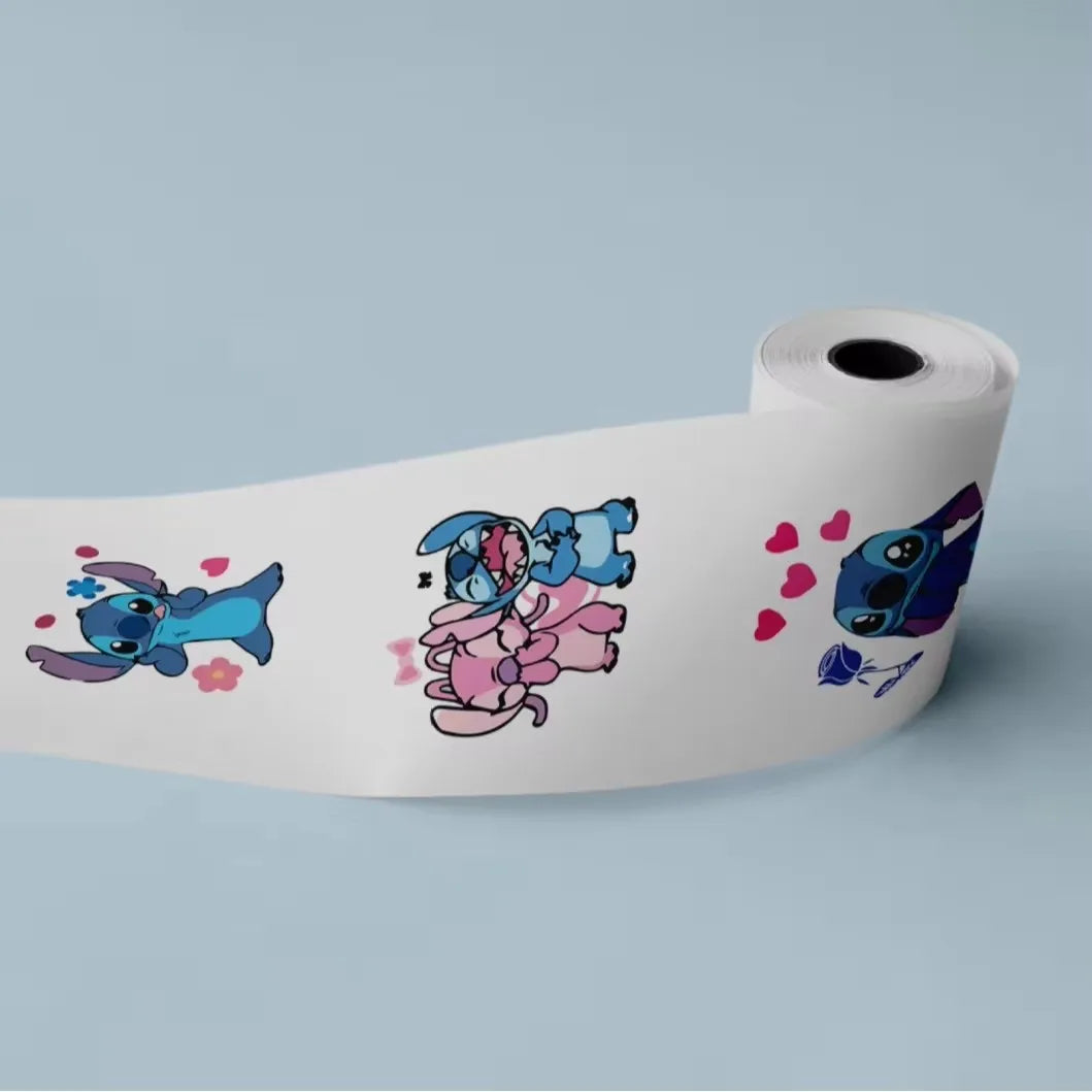 Kawaii 500pcs Disney Stitch Diy Stickers Anime Seal Label Decorative Cartoon kids Party candy Stickers Rolls Stickers Toys