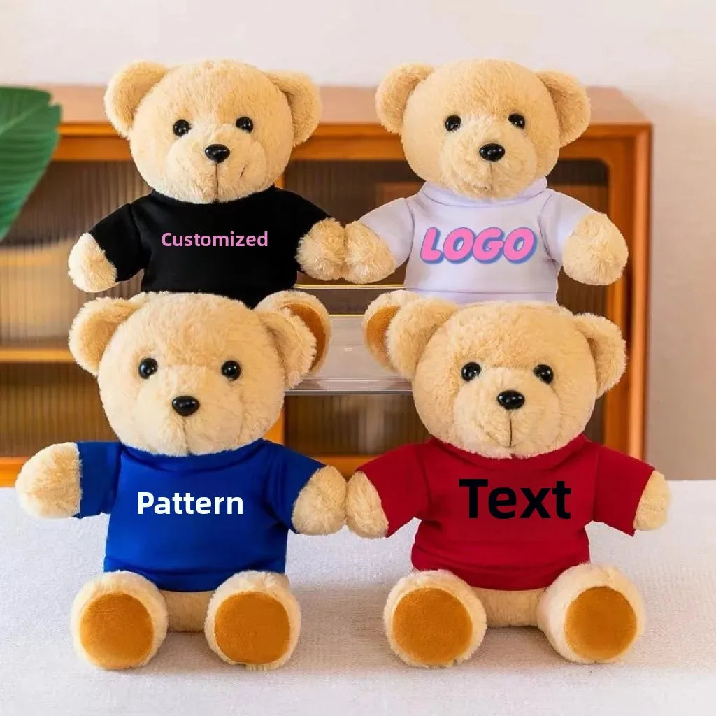 Teddy Bear Plush Doll Activity Gift Customizable Logo Small Bear Toy Stuffed Animal Soft PP Cotton Filling Made in China