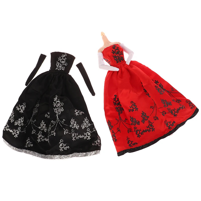 Doll Clothes Princess Dress Banquet Party Beautiful Dress Embroidery Tulle Dress For 11inch Doll